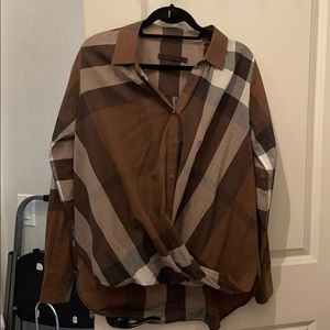 Brown shirt top